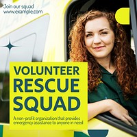 Volunteer rescue squad Instagram post template