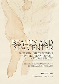 Spa poster template and design