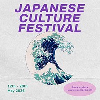 Japanese culture festival Instagram post template