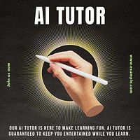 AI tutor Instagram post template