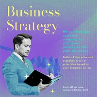 Business strategy Instagram post template
