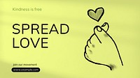 Spread love blog banner template