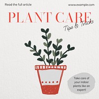 Plant care tips Facebook post template