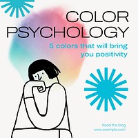 Color psychology Instagram post template