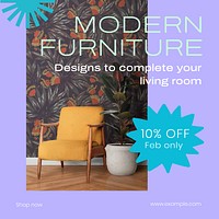 Modern furniture Instagram post template