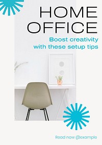 Home office  poster template