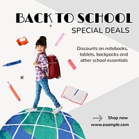 Back to school sale Instagram post template