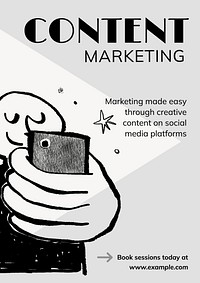 Content marketing poster template and design