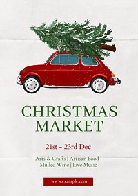 Christmas market poster template