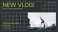 New vlog  blog banner template