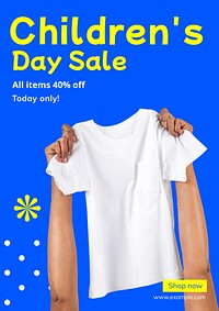 Children's day sale poster template