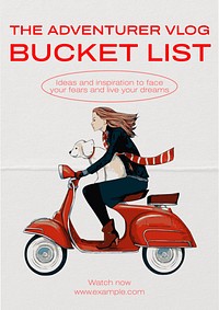 Bucket list  poster template
