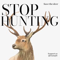 Stop hunting Instagram post template