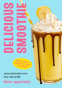 Delicious dessert  poster template and design