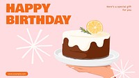 Happy birthday blog banner template
