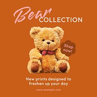 Bear collection Instagram post template