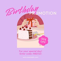 Birthday promotion Instagram post template