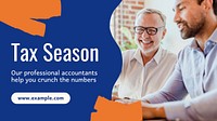 Tax season blog banner template