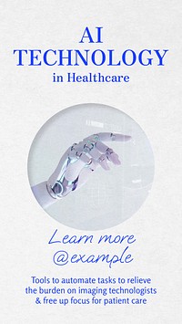 AI healthcare social story template Instagram design