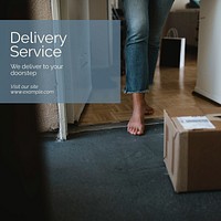 Delivery service Instagram post template