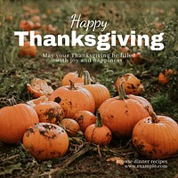 Happy Thanksgiving Instagram post template