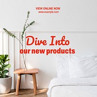 New products Instagram post template