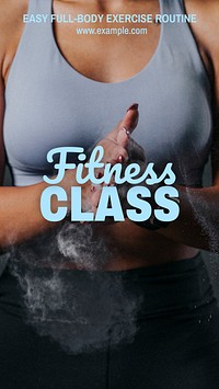 Fitness class Facebook story template
