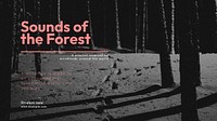 Forest music playlist blog banner template