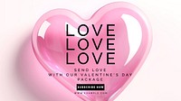 Valentines day package blog banner template
