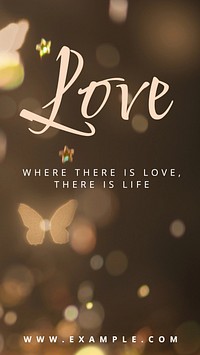 Love quotes Instagram story template
