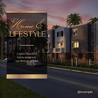 Home  lifestyle Instagram post template