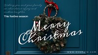Merry Christmas card blog banner template