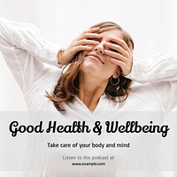 Health  wellbeing Instagram post template