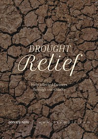 Drought relief poster template & design