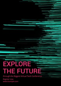 Explore the future poster template & design