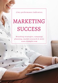 Marketing success  poster template & design