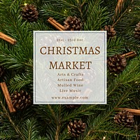 Christmas market Instagram post template