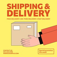Shipping & delivery Instagram post template