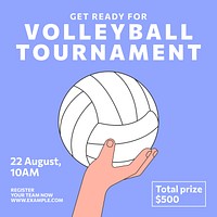 Volleyball tournament Instagram post template