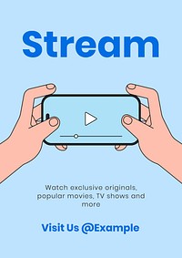 Movies streaming poster template