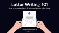 Letter writing blog banner template