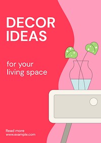 Decor ideas poster template and design