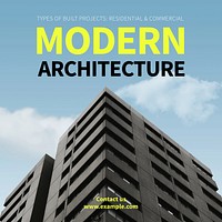 Modern architecture Instagram post template
