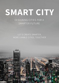 Smart city poster template and design