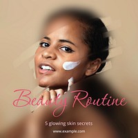 Beauty routine Instagram post template