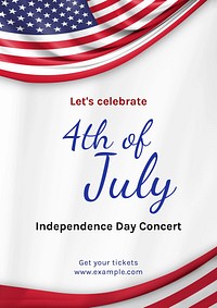 4th of July poster template and design