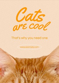 Cats poster template