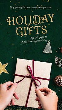 Holiday gifts Instagram story template