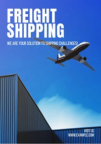 Freight shipping  poster template and design