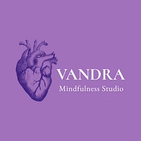 Mindfulness studio logo purple template  